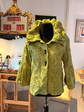 IC by Connie K Lime Green Ribbon Embroidery Jacket